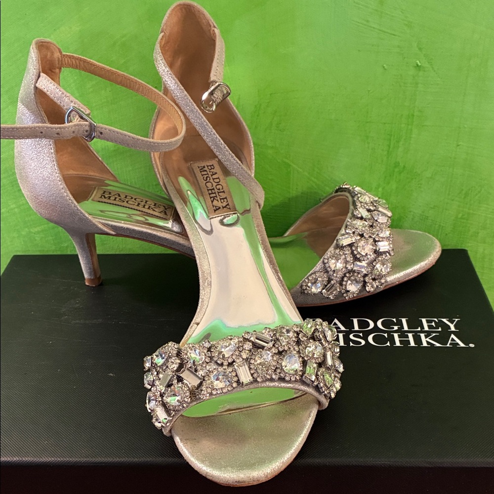 Badgley Mischka Crystal Sandal Heels